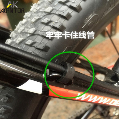 Bicycle plastic C-shaped buckle U-shaped cable buckle Mountain bike transmission line C-shaped buckle Brake oil pipe clip