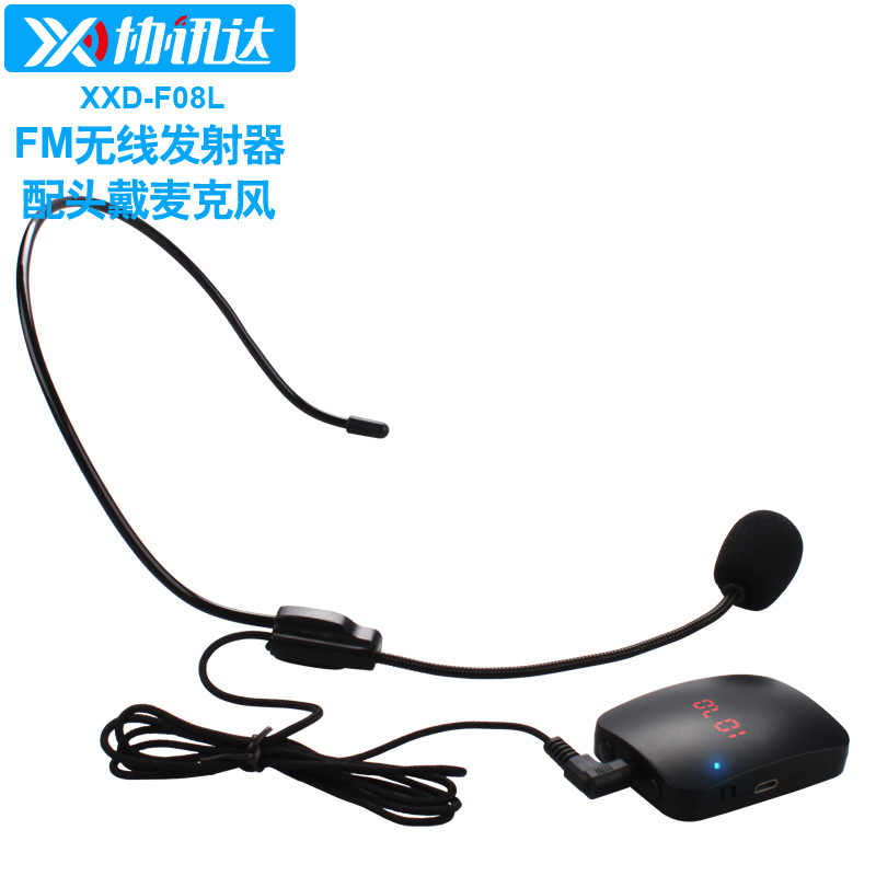 Universal FM inalámbrico cabeza Dyke viento enseñanza abeja micrófono auricular Maestro Guía FM micrófono de cuello