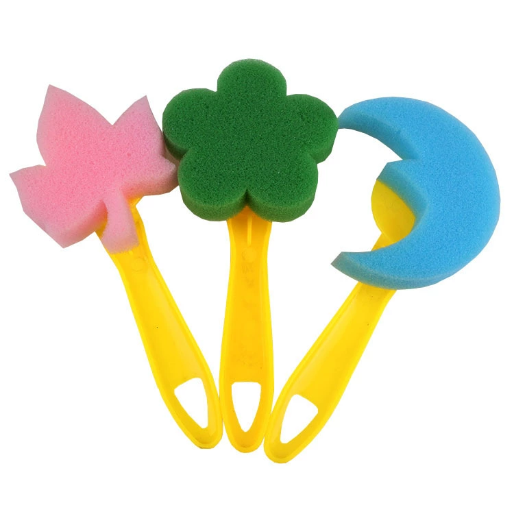 Sponge set, handle for kindergarten, seal, 12 pieces, wholesale