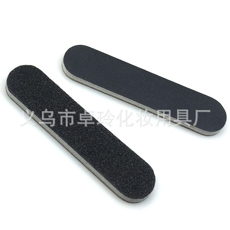 Mini lima de uñas, papel de lija negro, tira de pulido, hoja de goma eva, accesorios para frotar uñas compactos, regalo súper rentable