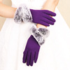 Keep warm demi-season gloves, fleece roly-poly doll, wholesale