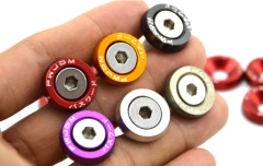 10 screws for car modification, including decorative license plate holder screws, car washers, screws, and washers