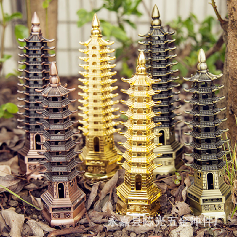 Wenchang Tower Home Office Decoration Decoration Alloy Gift Crafts Wenchang Tower Factory Chinese Architecture Wenchang Tower Home Office Decoration Decoration Alloy Gift Crafts Wenchang Tower Factory Chinese Architecture