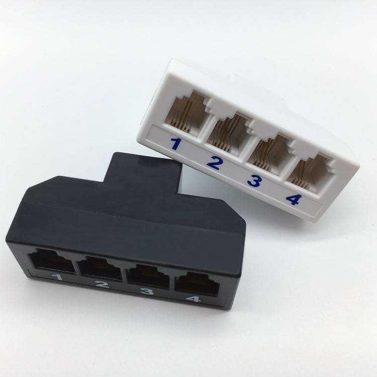 제조업체 RJ45 ~ RJ11 1 점 4 점 네트워크 전화 어댑터 전화 스위치 어댑터