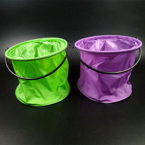 Wholesale thickened small telescopic pen washing bucket art painting bucket beach toy with bucket without partition plastic folding bucket