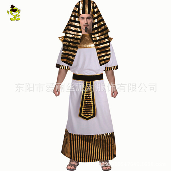Adultos grandes hombres faraón egipcio ropa de fiesta traje de Halloween traje de rendimiento traje de la etapa Cosplay