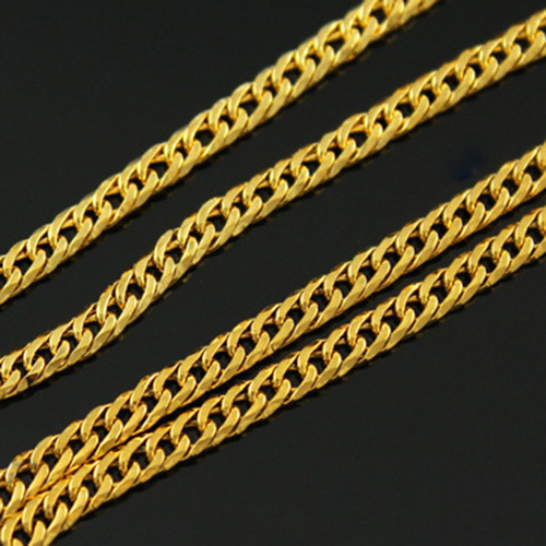 3mm embroidered double buckle necklace for men