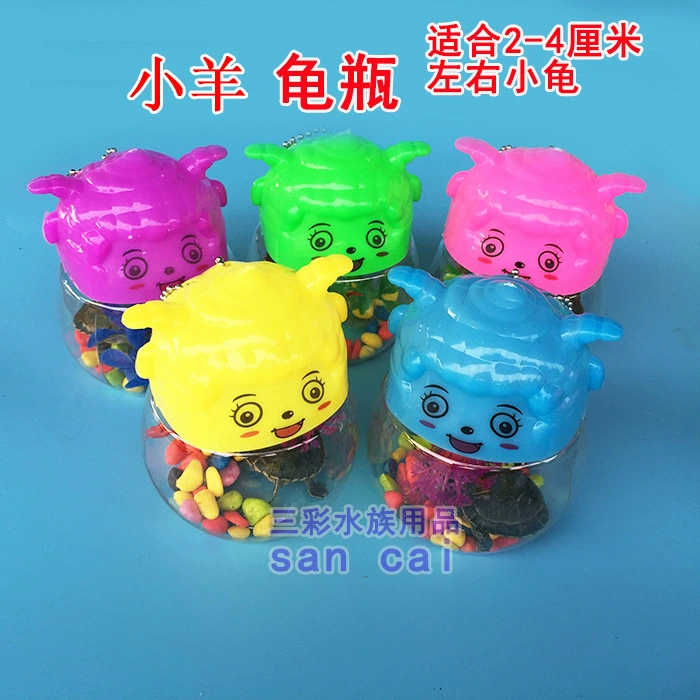 Оптовая большая и маленькая бутылка для рыбы Пингвин бутылка для рыбы бутылка для черепахи Мини-маленький аквариум для ларек детские игрушки красочные огни