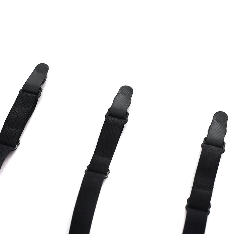 Camisa de los hombres superior antiarrugas antideslizante clip de la camisa sexy cómodo cinturón de nylon muslo anillo Liga unisex