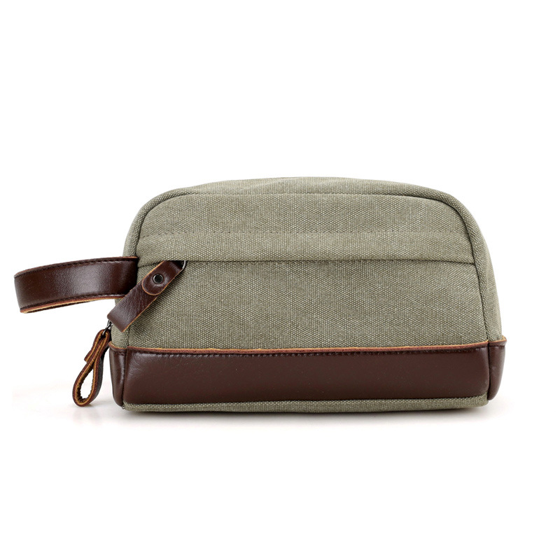 Bolso de lona para hombre 2025 – Estilo retro europeo, clutch con contraste de color, casual y multifuncional