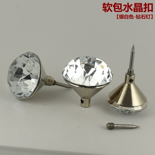 Manufacturer wholesale soft package crystal button background wall decorative button bedside glass button 10 elderly sofa button nail button