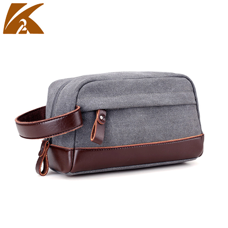 Bolso de lona para hombre 2025 – Estilo retro europeo, clutch con contraste de color, casual y multifuncional