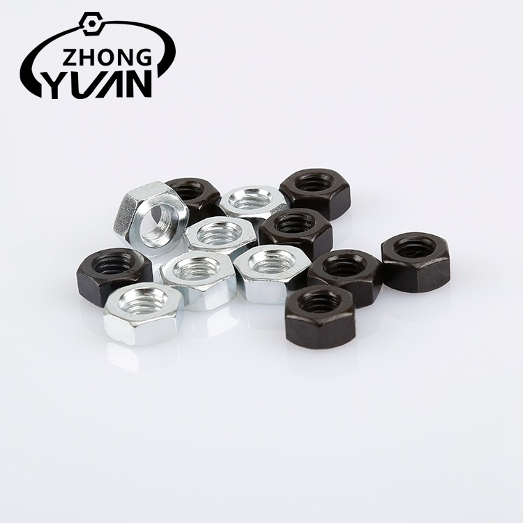 国标碳钢发黑六角标准螺帽 外六形防滑螺母机械配件螺丝 非标定制