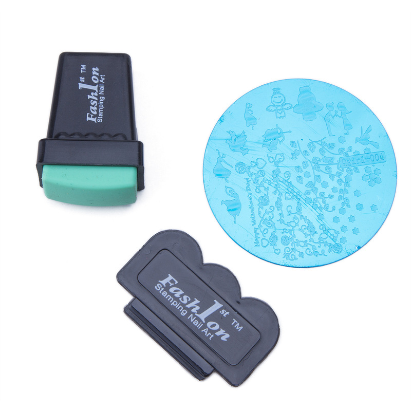 Popular Printed Three-Piece Tool Set, Nail Art Stamp Scraper, Printed Template Three-Piece Set in Stock