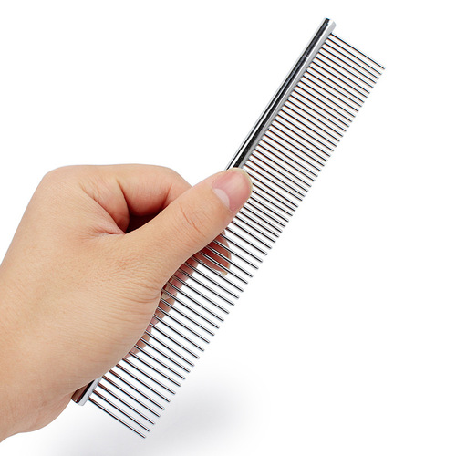 Pet combing dog hair grooming self-cleaning comb multi-size small dog double-tooth cat combing comb supplies wholesale