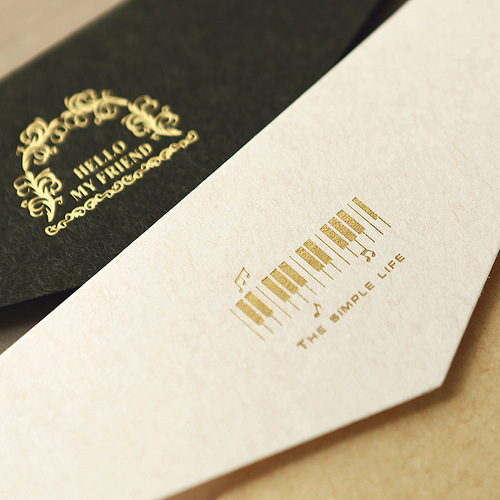 B2/ B3 retro color bronzing Western style blank lining envelope business invitation kraft paper logo thickened