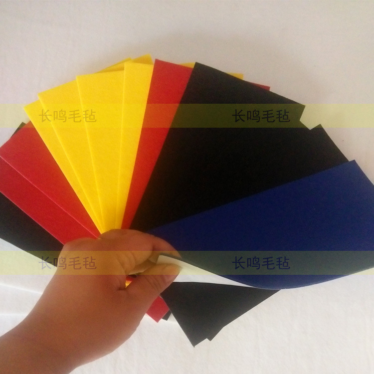 背胶无纺布毛毡双面贴纸彩色背胶毛毡布隔音背胶毛毡块不织布胶条