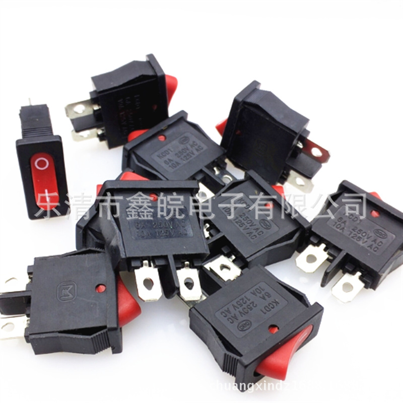 供应KCD1-110 9.5*21红色二脚船型开关