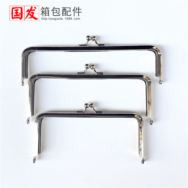 Para hacer productos: bisagra de bolso 14 16.5 18CM cuadrada pequeña máquina de pozo perforada sin agujero bolso de oro