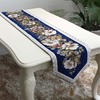 New product high -end luxury desktop polyester cotton flower cotton long table towel Xuenier table flag coffee table super thick TV cabinet cover cloth
