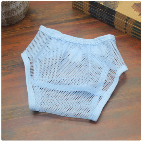 Velcro breathable mesh baby underwear soft diaper pants infant mesh breathable diaper pocket pull-up pants