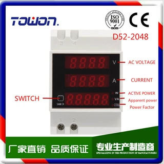 D52-2048 AC200-450V100A 电流表 电压表导轨功率表 厂家直销