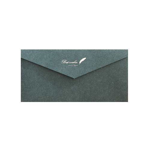 B2/ B3 retro color bronzing Western style blank lining envelope business invitation kraft paper logo thickened