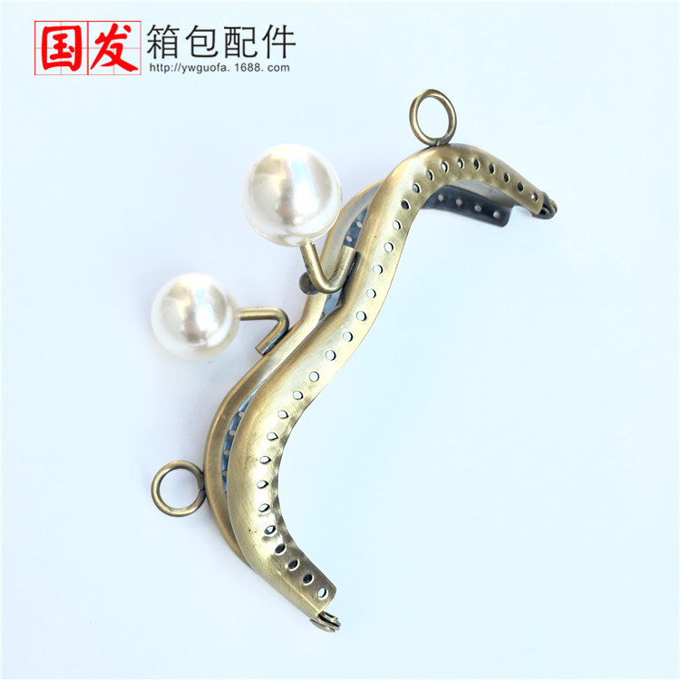 Sin stock, para hacer productos: 11CM cabeza de caramelo en forma de M bronce dorado 20mm cabeza de perla