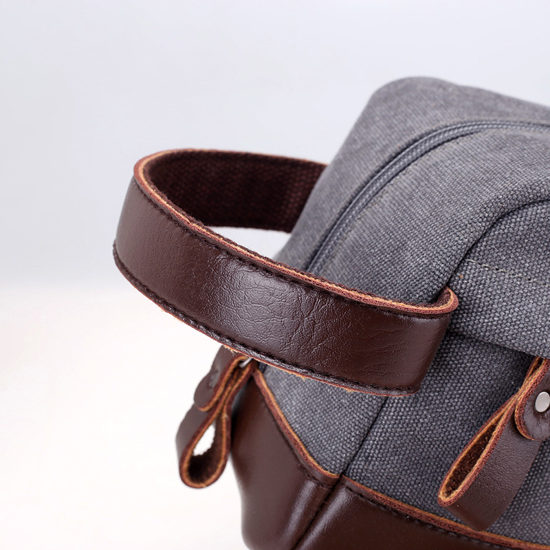 Bolso de lona para hombre 2025 – Estilo retro europeo, clutch con contraste de color, casual y multifuncional