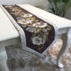 New product high -end luxury desktop polyester cotton flower cotton long table towel Xuenier table flag coffee table super thick TV cabinet cover cloth