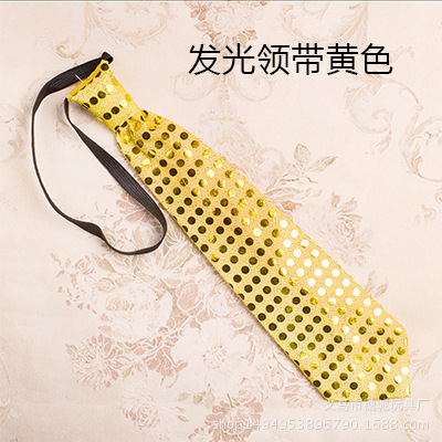 Nuevos hombres y mujeres etapa rendimiento LED sequined tie universal casual tie night show pajarita luminosa al por mayor