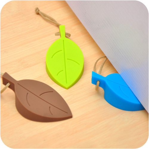 Japanese leaf door plug child safety door card door stop silicone soft baby anti-pinch thickened door bottom door plug