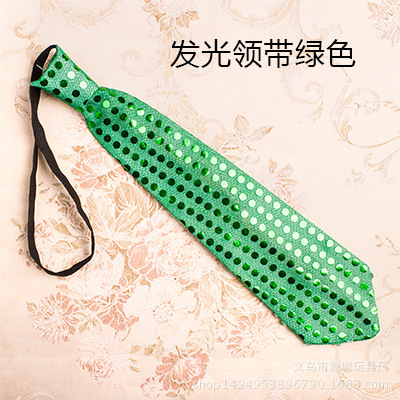 Nuevos hombres y mujeres etapa rendimiento LED sequined tie universal casual tie night show pajarita luminosa al por mayor