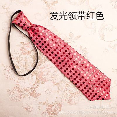 Nuevos hombres y mujeres etapa rendimiento LED sequined tie universal casual tie night show pajarita luminosa al por mayor