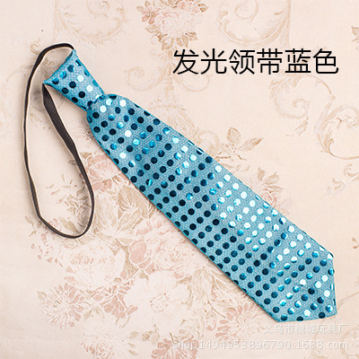 Nuevos hombres y mujeres etapa rendimiento LED sequined tie universal casual tie night show pajarita luminosa al por mayor