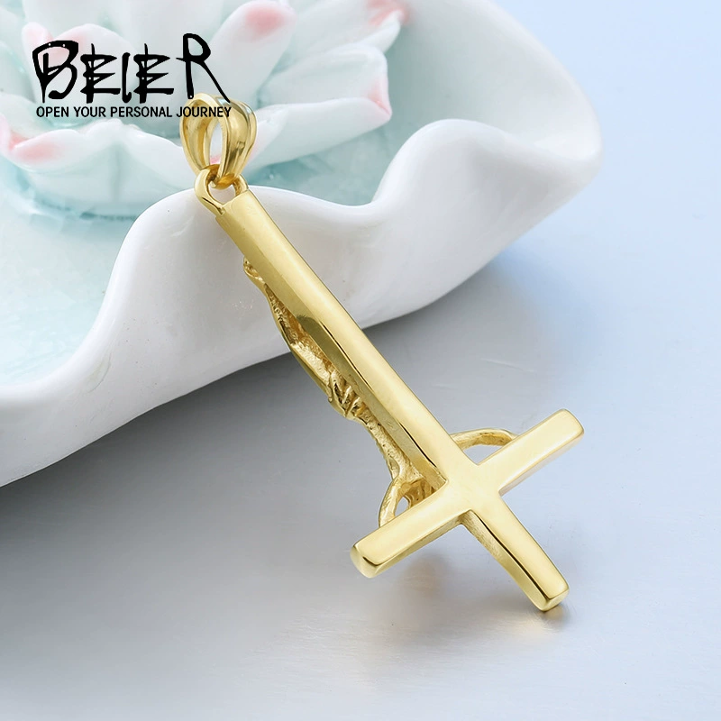 Fashionable accessory, men's pendant stainless steel, necklace, wholesale, European style