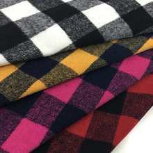粗纺毛呢 中方格格子面料 日韩秋冬时尚外套服装面料批发市场现货