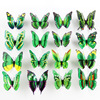 Realistic double-layer magnetic layout with butterfly PVC for kindergarten, pin, decorations, 12cm, 3D