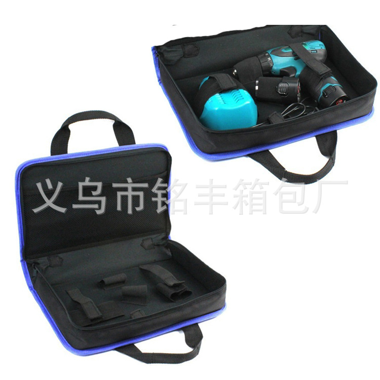 专业制作600D牛津布电钻工具包防水工具袋LOGO可印刷收纳工具箱