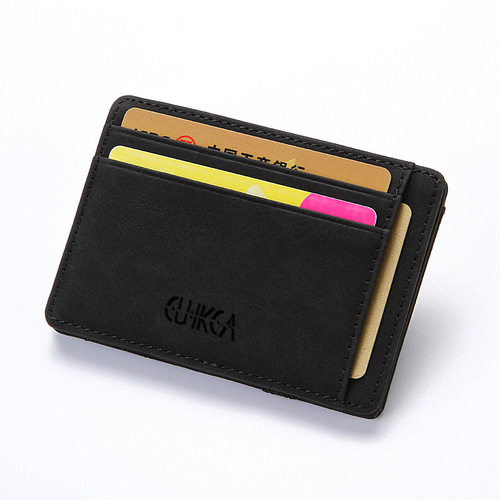 Flip wallet creative men's magic wallet PU card holder men's coin purse short zipper wallet wholesale