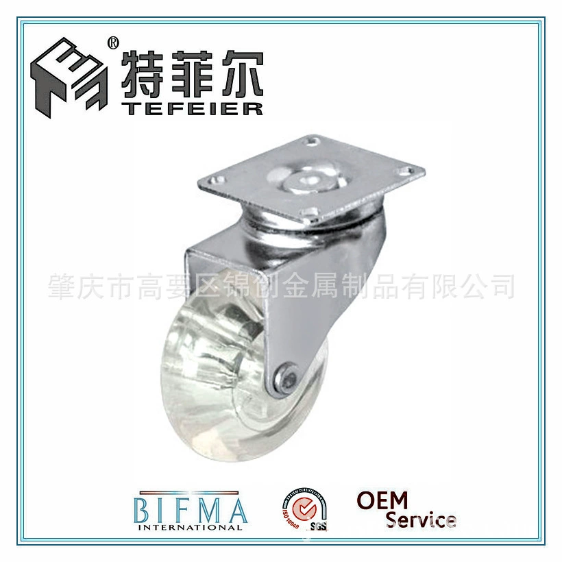 Прямые продажи с фабрики, ролик 3inch с плоским колесом, винтовой стержень, подвижное тормозное хрустальное колесо, прозрачное колесо, универсальное колесо