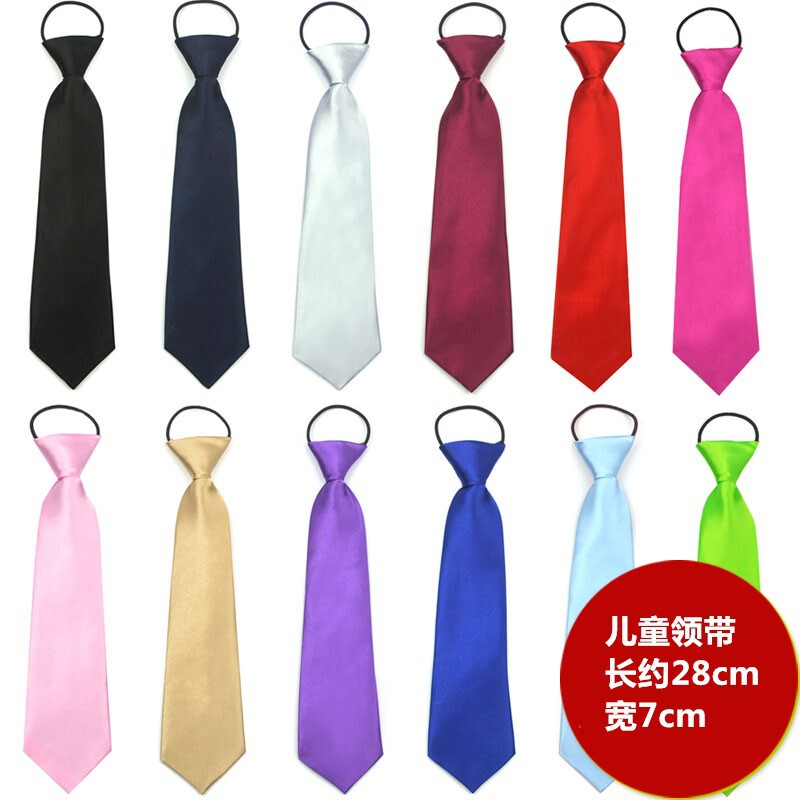Wholesale children's team performance convenient tie Korean solid color baby casual rubber band manufacturers lazy tie Wholesale children's team performance convenient tie Korean solid color baby casual rubber band manufacturers lazy tie