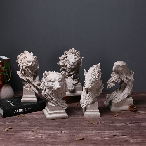 American country style creative decoration sculpture ornaments living room study bookcase TV cabinet sandstone handicraft ornaments