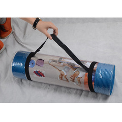 Yoga mat with 8/10MM elastic band, strap, handle, shoulder strap; yoga pillar storage, convenient and simple