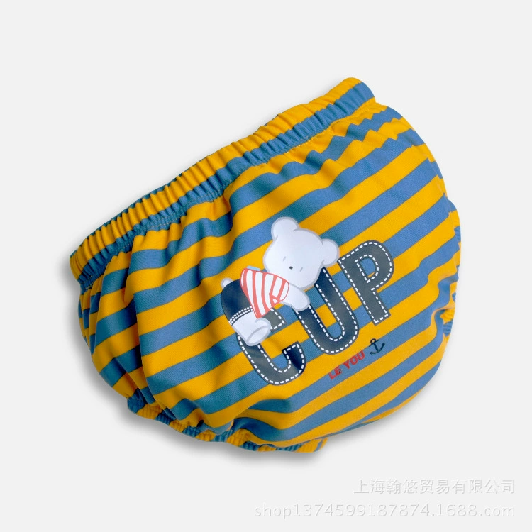 Новые детские плавки для плавания Cute baby and young children anti -swimming trunks breathable и плотно шнурованныe плавки через границы