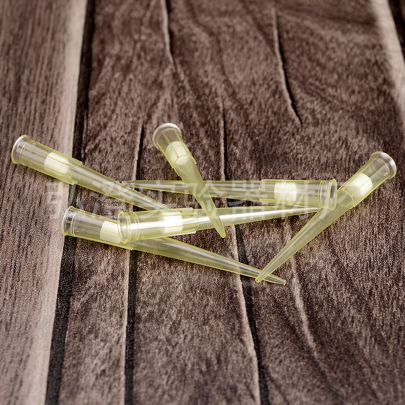 厂家批发PP塑料200ul吸头枪头砂芯黄色吸嘴移液器用头