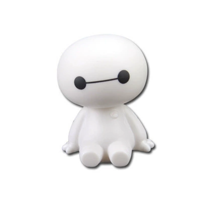 Factory direct large white car ornaments large white car ornaments large white car doll shaking head doll with base mobile phone rack (Car ornaments) - without-base