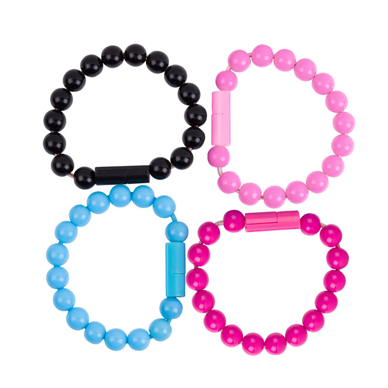 Mobile phone beads bracelet data cable for Apple Android Type-C creative bracelet line 5V2A fast charging wire Mobile phone beads bracelet data cable for Apple Android Type-C creative bracelet line 5V2A fast charging wire
