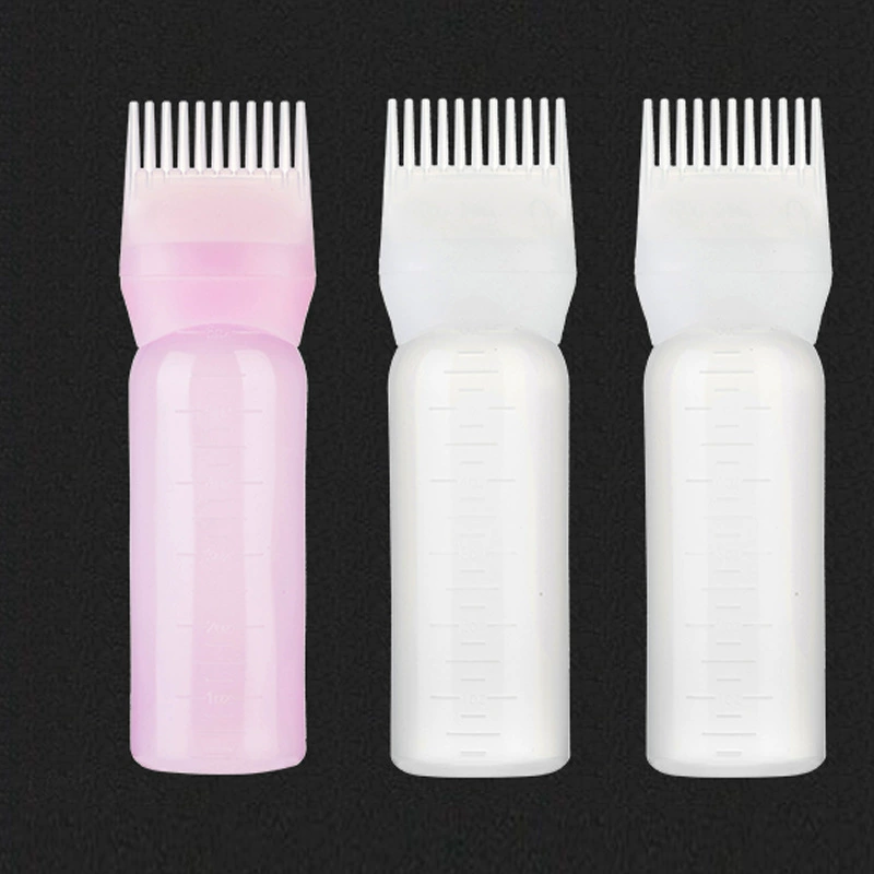 Hairdressing Applicator Bottle with Comb Tip, Multi-Color Options, Compact Salon Tool