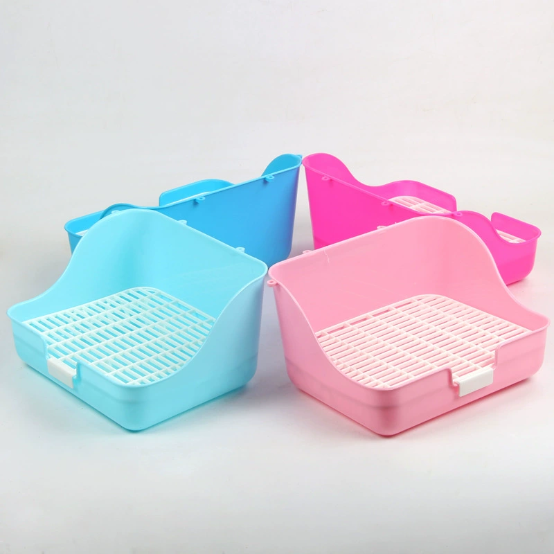 Квадратный туалет для мелких животных, легко чистящийся, для кроликов, хомяков и других мелких животных.